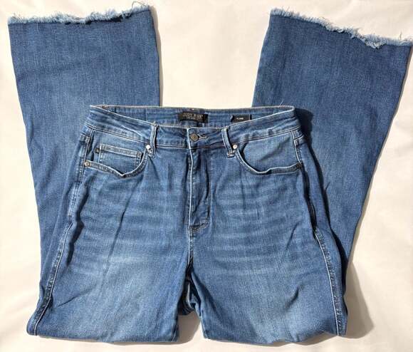 Judy Blue Denim - Judy Blue women’s Mid-Rise Raw Hem Flare Leg Denim Jeans Size 16W